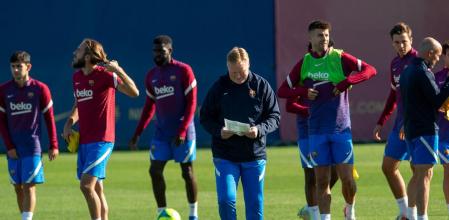 Entremaniemto FC Barcelona previo al partido contra el Real Madrid en el camp nou