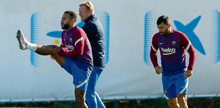 Entremaniemto FC Barcelona previo al partido contra el Real Madrid en el camp nou
