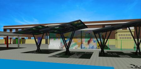 Pérgolas fotovoltaicas en el CEIP Santiago Grisolía de València