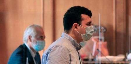 El sacerdote de los Salesianos durante el juicio en la Audiencia de Pontevedra.