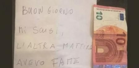 El hombre pagó posteriormente la comida que había robado junto a una nota