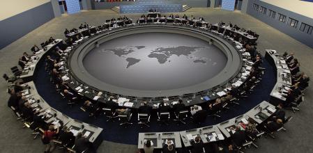 FILE - G-20 leaders meet during the second plenary session at the G-20 summit, on Sept. 25, 2009, in Pittsburgh. The G-20, whose annual summit plays out in Rome this weekend, has morphed from its creation in the 1990s as an international group to grapple with financial crises into a forum facing such pressing problems as worldwide vaccine access and climate change. (AP Photo/Carolyn Kaster)