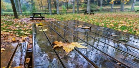 Día lluvioso de otoño en Sant Pere de Torelló.