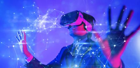 Tecnología del mundo cibernético digital Metaverso