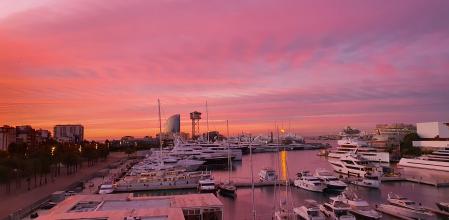 Amanecer desde restaurante sagardi 1881