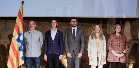 Ruben Guijarro, con los representantes del futuro gobierno cuatripartito