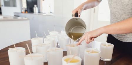 Las velas son fáciles de hacer en casa