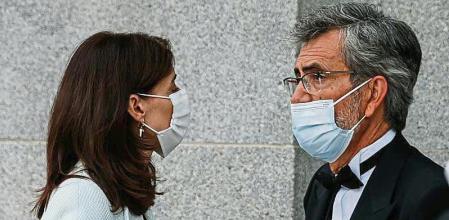 Apertura del Año judicial en el tribunal Supremo SM el rey Felipe presidente del Tribunal Supremo y del Consejo General del Poder Judicial (CGPD), Carlos Lesmes con La Ministra de Justicia Pilar Llop