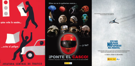 Varias de las campañas que ha lanzado la DGT en las últimas décadas