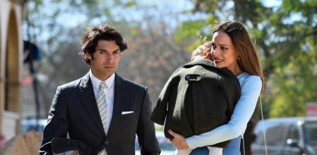 Bullfighter Cayetano Rivera Ordoñez and presenter and former miss Eva Gonzalez with their son Cayetano during baptism in Oca del Viso del Alcor , Sevilla. 
22/02/2020