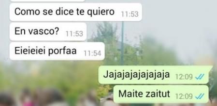 Captura de pantalla de la conversación de la usuaria