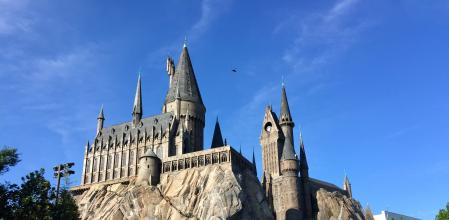 Orlando, Florida, August 18, 2017: Hogwart in the wizarding world of Harry Potter, Island of adventure, Universal studios