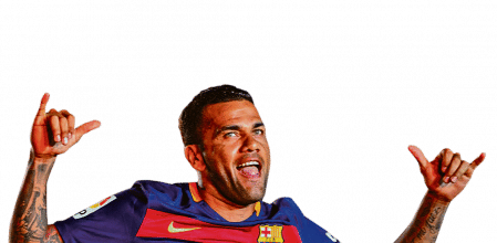 FOTO: ROSER VILALLONGA - BARCELONA/ 05.08.2015 - TROFEU JOAN GAMPER ENTRE EL F.C. BARCELONA Y LA AC ROMA EN EL CAMP NOU. ANTES DE INICIAR EL ENCUENTRO EL F.C. BARCELONA HA PRESENTADO AL EQUIPO DE LA TEMPORADA. DANI ALVES