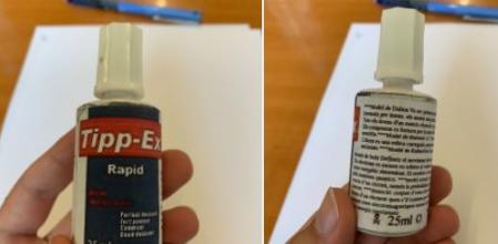 Las alumnas cambiaron la etiqueta del Tipp-Ex por sus apuntes de la materia