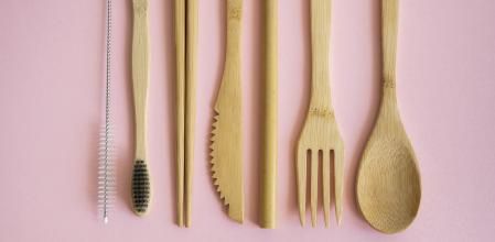 Cubertería de bambú