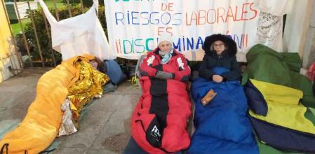 Las acampadas frente al Ministerio de Trabajo