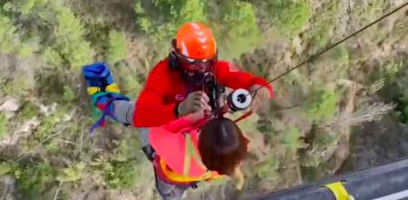 Imagen de un rescate reciente en la montaña alicantina