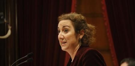 La portavoz del PSC-Units, Alícia Romero, en el debate de de enmiendas a la totalidad de los presupuestos de la Generalitat.
