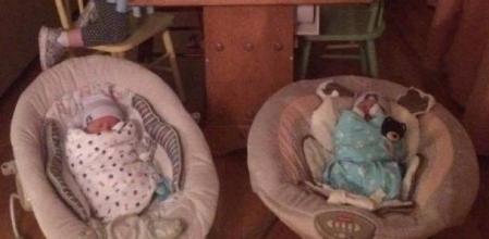 Estos dos bebés gemelos nacieron con media hora de diferencia pero ambos antes que el otro