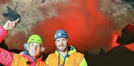 Jesús Calleja y Saúl Craviotto en la isla de La Palma