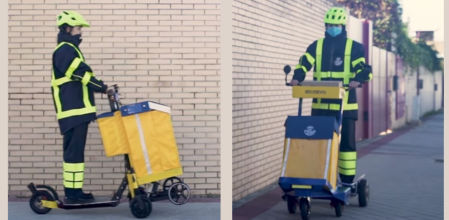 Correos está realizando una formación a sus empleados para el manejo de estas soluciones de movilidad para el reparto de paquetes y cartas&nbsp;