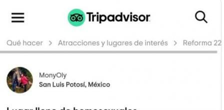Captura de la reseña en TripAdvisor