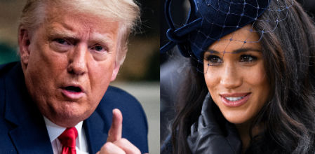Donald Trump y Meghan Markle en imágenes de archivo.