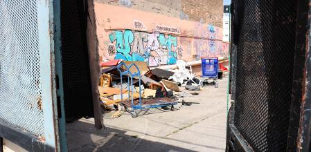 Aspecto del interior de la nave de la calle Progrés de Badalona