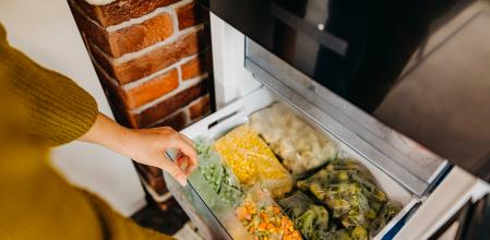 Cajón de un congelador