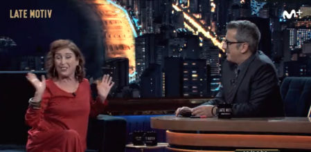 Verónica Forqué visita el plató de 'Late motiv' con Andreu Buenafuente