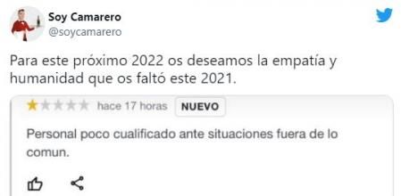 El perfil de Soy Camarero ha publicado la captura de pantalla