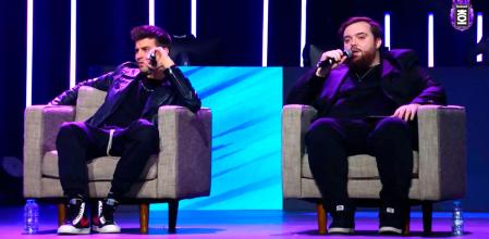 Gerard Piqué e Ibai Llanos durante el evento de presentación de su nuevo club de eSports
