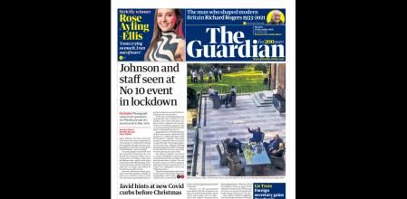 Portada de 'The Guardian' del lunes 20 de diciembre 2021