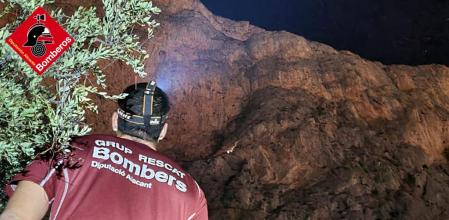 El lugar donde se produjo el rescate de Polop (Alicante).