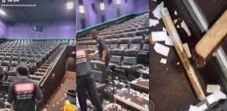 Empleados muestran cómo han dejan el cine de sucio después de ver ‘Spider-Man’