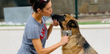 Pilar Rubio y su mascota Jagger