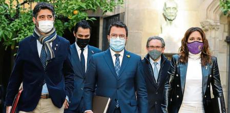 Govern de Pere Aragonès antes del Consell Executiu del 4 de enero. GOVERN 04/01/2022