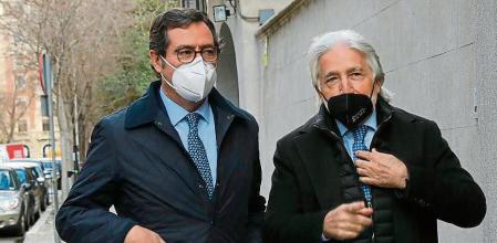 El presidente de la CEOE ANTONIO GARAMENDI Y EL PRESIDENTE DE FOMENT DE TREBALL, SANCHEZ-llibre se reunen con el defensor del pueblo Francisco Marugan 10/02/2021 Emilia Gutierrez