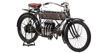 La belga FN de 1908 fue la primera moto tetracilíndrica de la historia&nbsp;