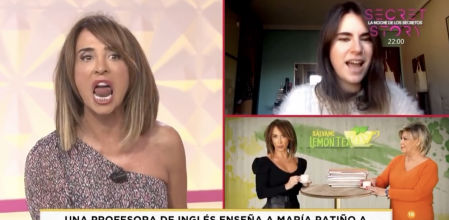 María Patiño da clases de inglés en directo para afrontar el estreno de ‘Sálvame Lemon Tea’