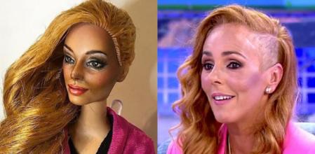 La muñeca inspirada en Rocío Carrasco y la propia Rocío Carrasco