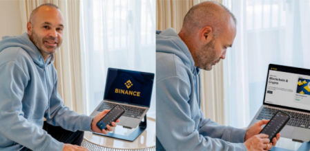 Andres Iniesta, en una imagen de promoción de una compañía que opera en el sector de las criptomonedas