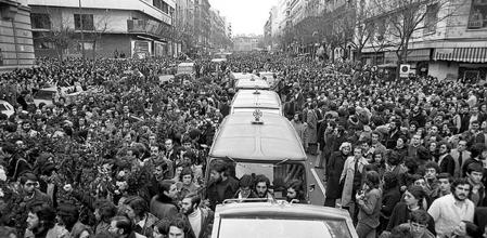 Cientos de miles de personas se manifestaron como repulsa al asesinato de los abogados de Atocha