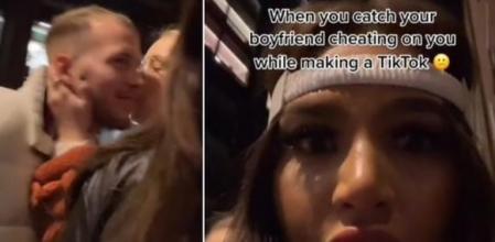 Pilla a su novio siendo infiel mientras graba un vídeo de TikTok por casualidad