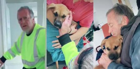 La bonita historia del padre que no quería perros en casa hasta que un cachorro le cambió la vida