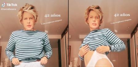 La presentadora se muestra sin tapujos con sus pañales.