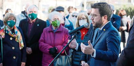 El presidente de la Generalitat, Pere Aragonès, ha visitado Sabadell para encabezar el acto central de los 250 años del barroi de la Creu Alta.