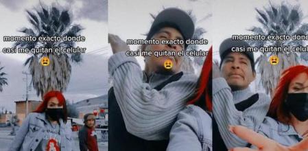 Intenta hacer un vídeo de TikTok y capta el momento exacto en que casi le roban el móvil