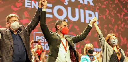 Bielsa junto a Ximo Puig y Adriana Lastra