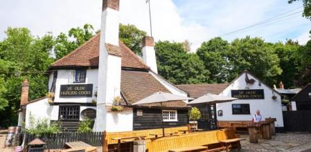 Ye Olde Fighting Cocks se encuentra en St. Albans, al norte de Londres